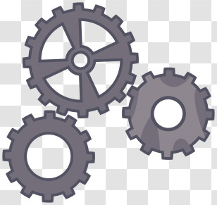 Gears - Grey Mechanical Gears In Motion Transparent PNG