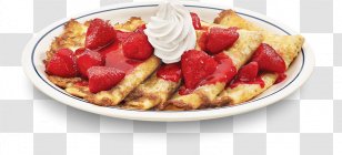Belgian Waffle CrÃªpe Strawberry Pie Breakfast - Cream Cheese Transparent PNG