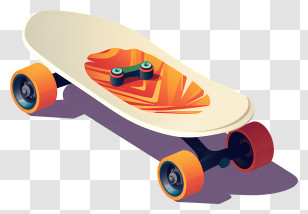Skateboard - Skateboard With A Vibrant Deck Design Transparent PNG