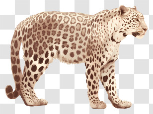 Leopard - Leopard Illustration With Spotted Fur Transparent PNG