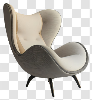 Modern Chair - Modern Designer Chair With Unique Curves Transparent PNG