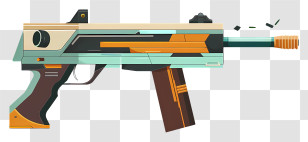 Gun - Futuristic Cartoon Gun Illustration Transparent PNG