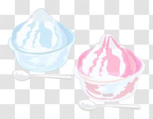 Icon - Blue And Pink Shaved Ice Desserts Transparent PNG