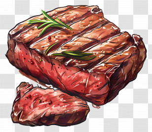 Beef Steak - Grilled Steak With Rosemary Transparent PNG