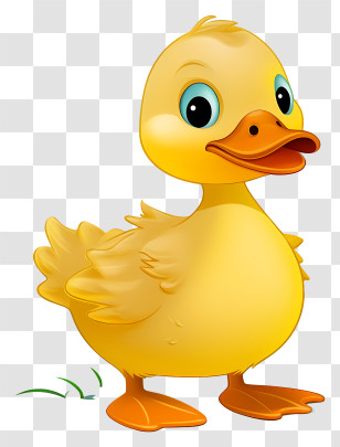 Duck - Yellow Duck Cartoon Illustration Transparent PNG