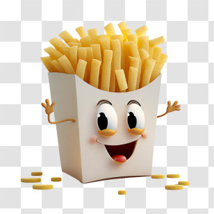 Cartoon French Fries
 - Happy French Fries Cartoon Transparent PNG