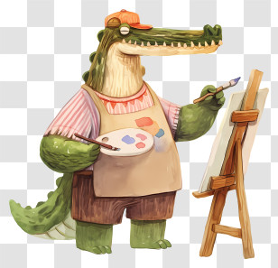Alligator Artist - Crocodile Artist At Work Transparent PNG