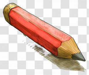 Pencil - Bold Red Pencil Illustration Transparent PNG