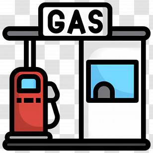 Gas Station - Gas Station With Pump Transparent PNG