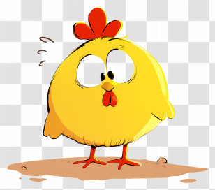 Cute Cartoon Chick - Cute Cartoon Chicken Transparent PNG