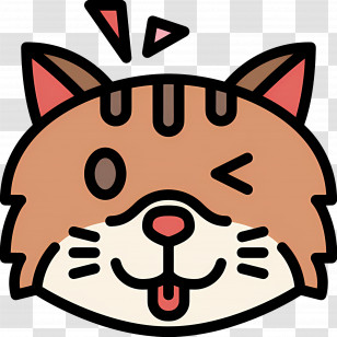 Cat Emoji - Winking Cat Emoji Illustration Transparent PNG