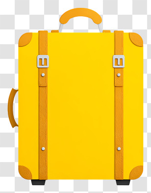 Luggage Suitcase Baggage - Yellow Suitcase For Travel Transparent PNG