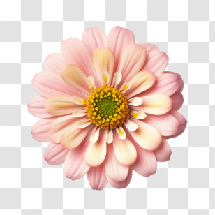 Zinnia Flower - Pink Daisy Flower Close-Up Transparent PNG