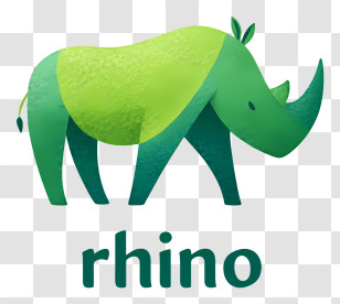 Rhino Logo - Green Rhino Mascot Logo Transparent PNG