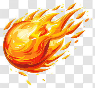 Fireball - Blazing Flaming Fireball Illustration Transparent PNG