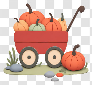 Pumpkin Wagon - Pumpkin Wagon In Fall Transparent PNG