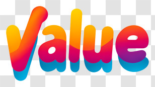 Value - Vibrant Multicolor Value Wordmark Transparent PNG