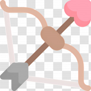 Bow Arrow - Bow And Arrow With Heart Transparent PNG