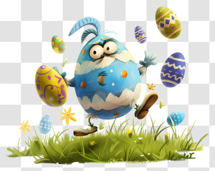 Easter Egg Hunting - Easter Egg Cartoon Character Transparent PNG