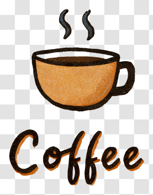 Coffee Logo - Hand-Drawn Coffee Cup Doodle Transparent PNG
