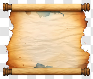 Watercolor Old Paper - Antique Scroll With Weathered Look Transparent PNG