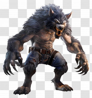 Werewolf - Ferocious Werewolf Fantasy Artwork Transparent PNG