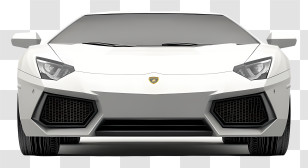 Lamborghini Car - Luxury Sports Car Front View Transparent PNG