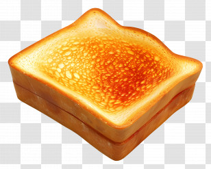 Toasted Bread - Golden Brown Toasted Bread Transparent PNG