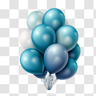 Blue Balloons
 - Cluster Of Blue And White Balloons Transparent PNG
