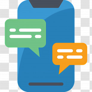 Phone Messaging - Smartphone With Chat Messages Transparent PNG