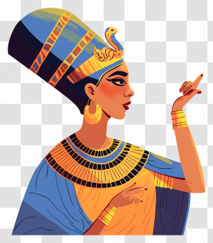 Egyptian Queen - Egyptian Woman In Traditional Attire Transparent PNG