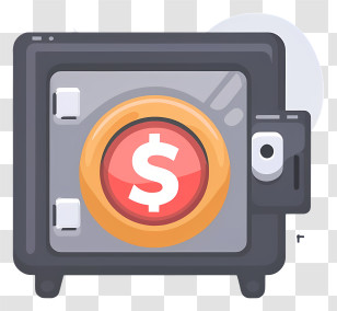 Cartoon - Secure Money Safe Transparent PNG