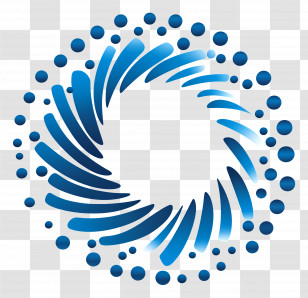 Fireworks Blue - Blue Circular Pattern Design Transparent PNG