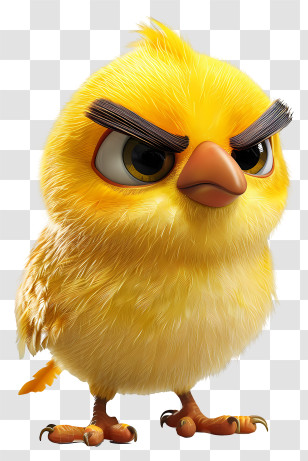 Bird Day - Angry Yellow Bird Cartoon Character Transparent PNG