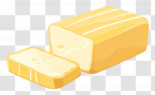 Butter - Sliced Loaf Of Butter Bread Transparent PNG