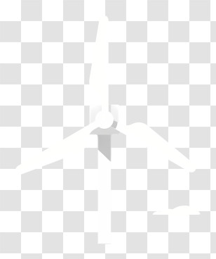Icon - White Wind Turbine For Renewable Energy Transparent PNG