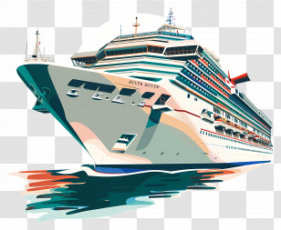 Luxury Cruise Ship - Luxury Cruise Ship In Motion Transparent PNG