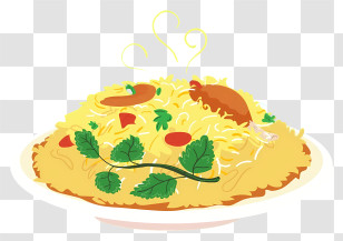 Thai Food - Plate Of Food With Herbs Transparent PNG