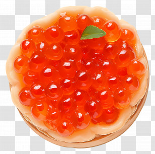 Caviar In Tartlet - Orange Caviar Tart Illustration Transparent PNG