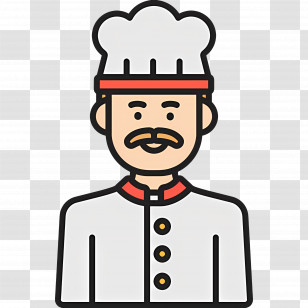 Chef - Cartoon Chef Illustration With Uniform Transparent PNG