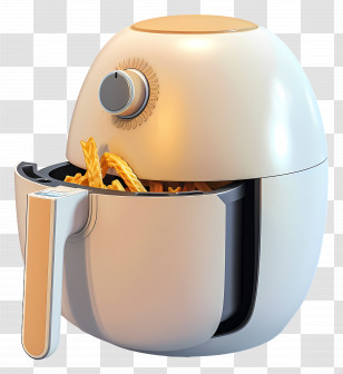 Air Fryer - Modern White Air Fryer For Healthy Cooking Transparent PNG