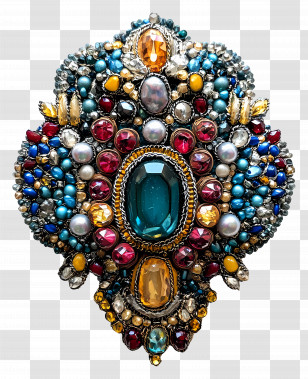 Brooch - Exquisite Jewel Ornament Design Transparent PNG