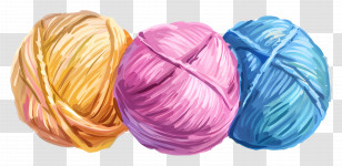 Yarn Ball - Multicolor Yarn Balls For Knitting Transparent PNG