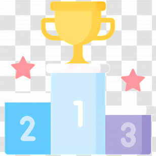 Trophy Podium - Trophy On Podium Illustration Transparent PNG