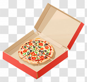 Pizza Box - Freshly Baked Pizza Inside A Delivery Box Transparent PNG