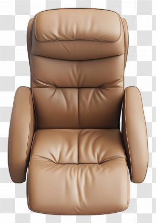 Top View Furniture - Brown Recliner Chair Furniture Transparent PNG