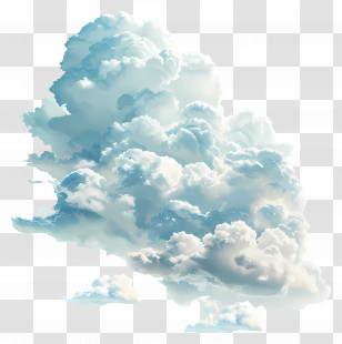 Fluffy White Clouds - Fluffy Clouds In Light Sky Illustration Transparent PNG