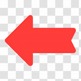 Arrow Left - Red Directional Arrow Transparent PNG