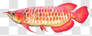 Arowana - Colorful Fish With Scales Transparent PNG