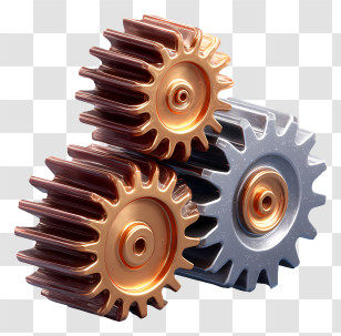 Gears Working Cog - Stacked Metallic Machine Gears Transparent PNG